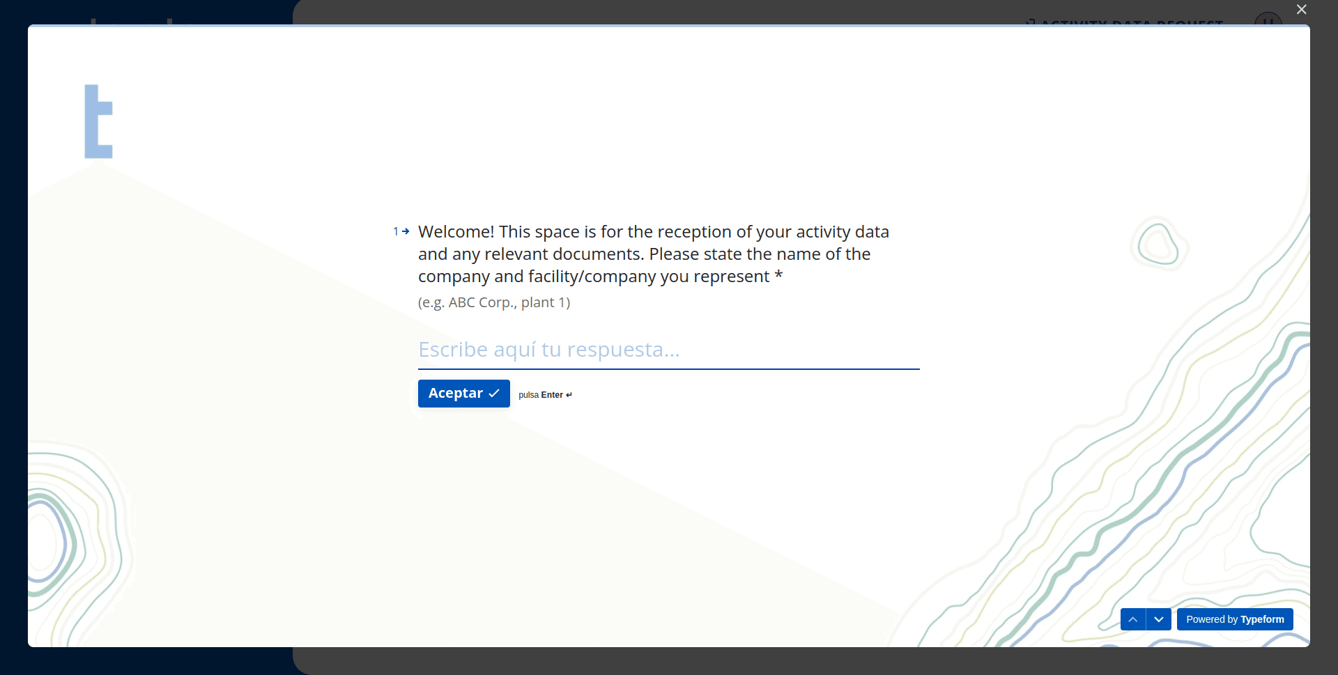 Modal form