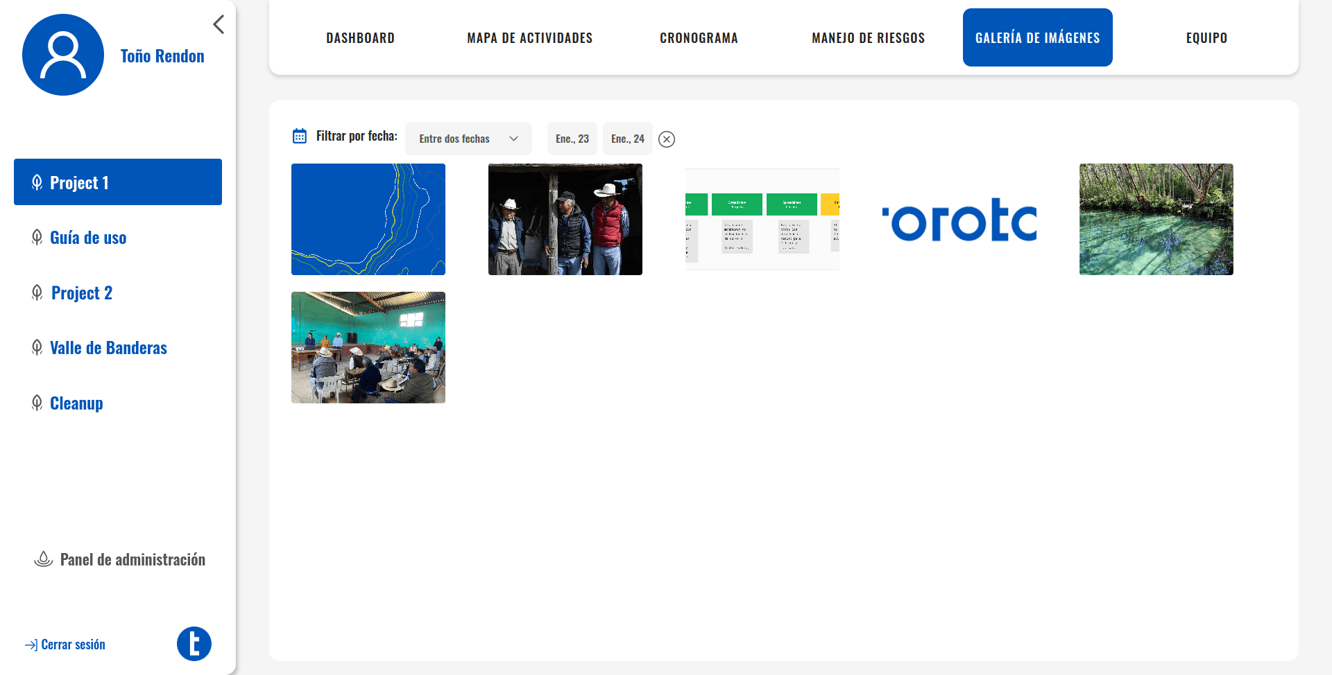 Photoblog section