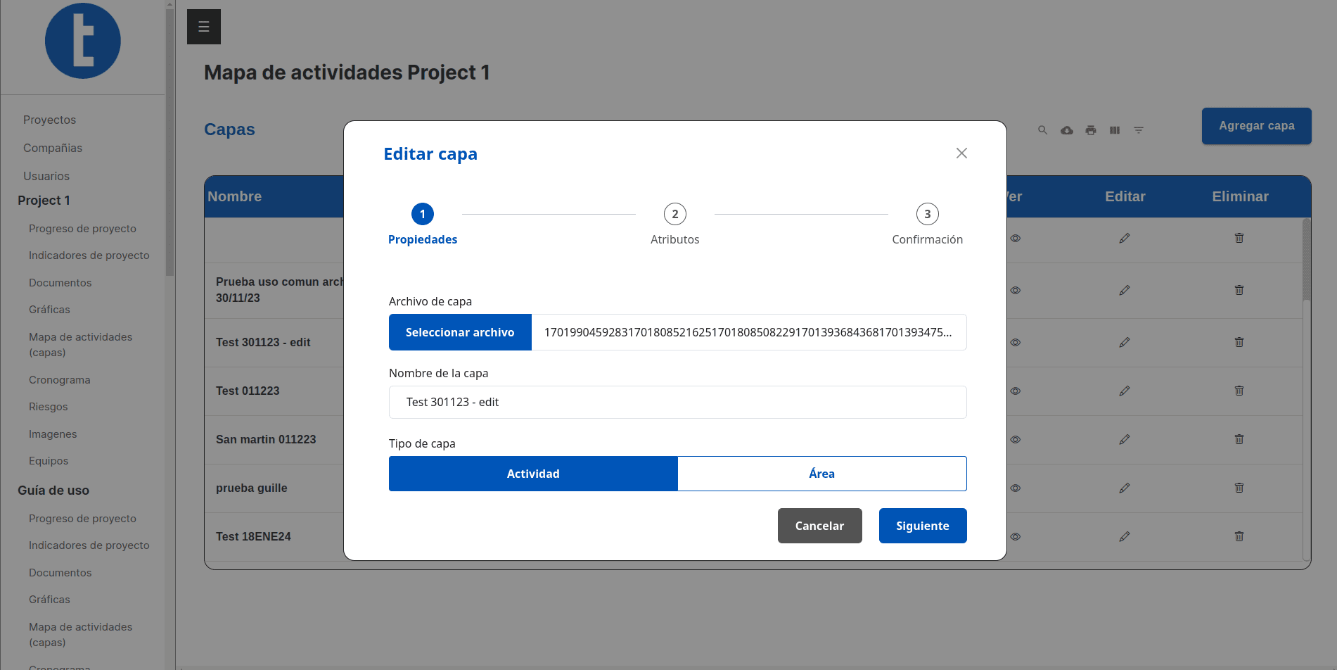 Modal edit document layer