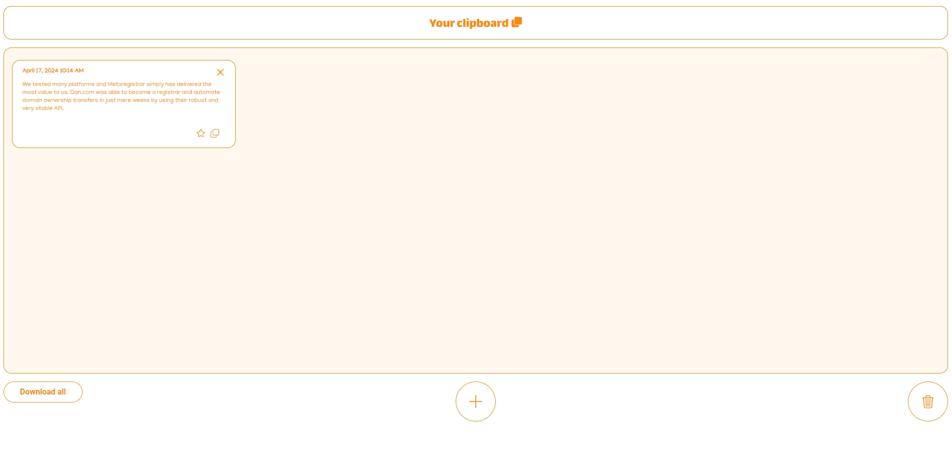 Text saved