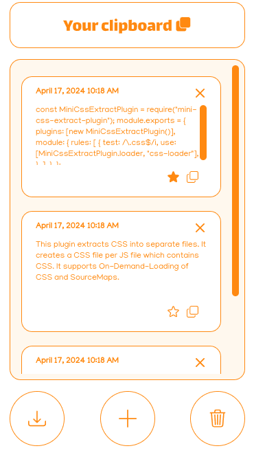 Responsive add favorites