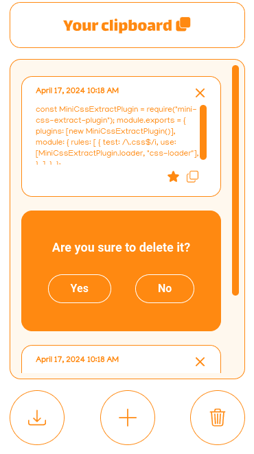 Responsive delete a text